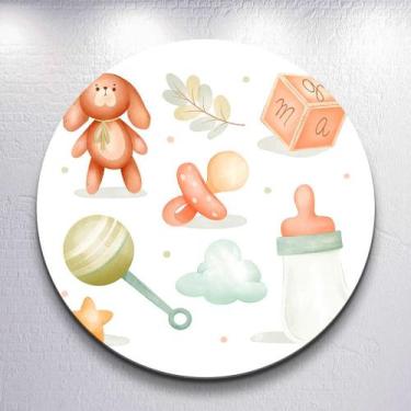 Imagem de Decoração infantil festa com painel redondo capa Baby Bebe Dormindo ta