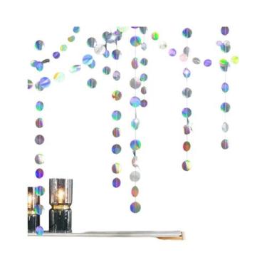 Imagem de Banner De Papel Laser Prateado 12,3 Pés Decoração De Festa De Aniversá