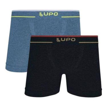 Imagem de Kit 2 Cueca Boxer Lupo Sem Costura Plus Size Elastano Original 17800, 
