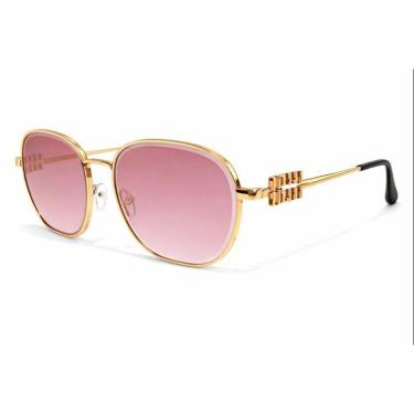 Imagem de Óculos de Sol Feminino Luxo Armação Metal Detalhe Miumiu-Unissex