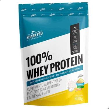 Imagem de 100% Whey Protein Concentrado Refil 900g Shark Pro, Leitinho