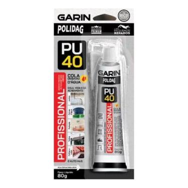 Imagem de Cola Pu 40 Profissional Cinza 80g Polidag - Garin
