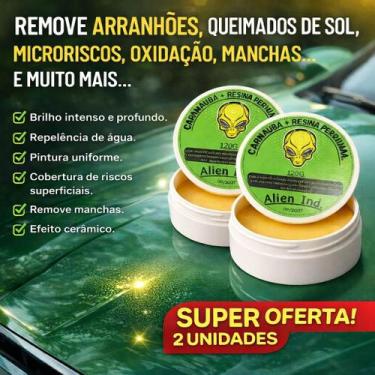 Imagem de Kit 2 Ceras Alien Polimento Queimado Riscos Carnaúba 120g - Genérica
