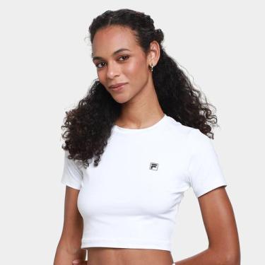 Imagem de Top Fila Essential Feminino, Branco, Preto, G