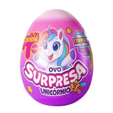Imagem de Brinquedo Ovo Surpresa 98g 3582 Unicórnio Infantil para Diversão Gelelé