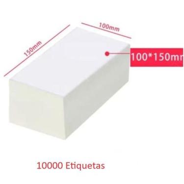 Imagem de Etiqueta Termica Bloco com 10.000 - Medida 10x15cm (100x150mm) Térmica