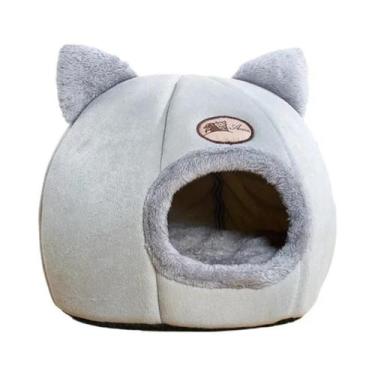 Imagem de Cama para Gatos e Cães Pequenos - Ninho Aconchegante para o Inverno, C