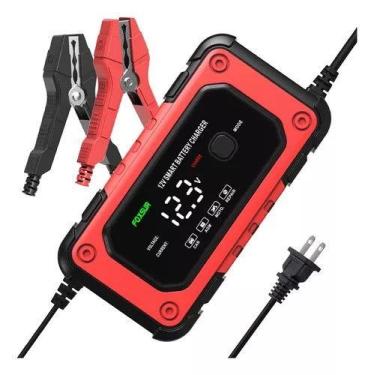 Imagem de Carregador de Bateria Motos Carros 12V 6A Reparo Digital 90W 4AH Bivol