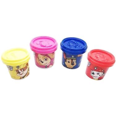 Imagem de Massa de Modelar Criativa Patrulha Canina com 4 Potes Atóxica Sunny Brinquedos