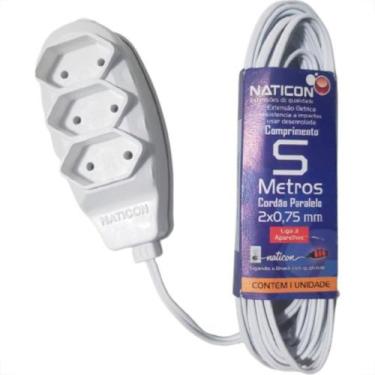 Imagem de Extensao Naticon Paralela 3Tom 2P 075X5M Branca 007