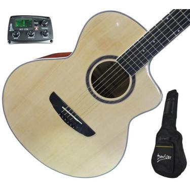 Imagem de Violão Eletro Acústico Deviser Ls57040 Para Destros Natural Fosco