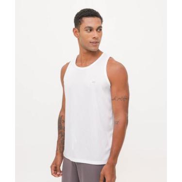 Imagem de Regata Masculina Fitness Básica MR-36058, Branco, P