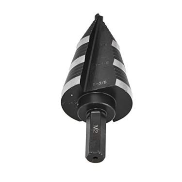 Imagem de Broca de etapa de canal reto, broca de etapa de superfície nitretada Remoção rápida de cavacos para placas de metal e madeira de 0,2 pol.