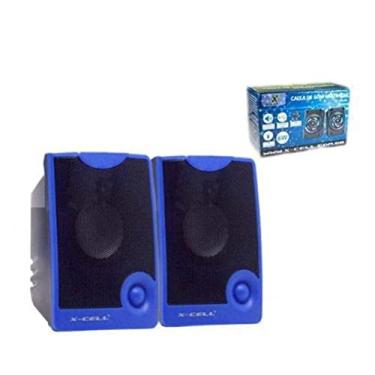 Imagem de Caixa de Som X-Cell Para PC/Notebook P2 USB C/Controle Vol. Azul - XC-CM-10