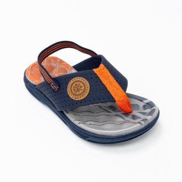 Imagem de Chinelo Molekinho Com Elástico Infantil Masculino Cor Azul-Marinho - 2