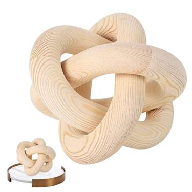 Imagem de Decoração | Boho Wood Chain Decor para Mesas Café, Livros, Bandejas,Decorações móveis modernos feitos à mão para salas estar, quartos A/r