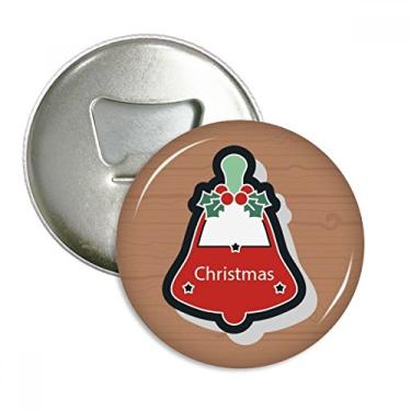 Imagem de Sinos de Natal Ícone Desenhos Animados de Natal Abridor de Garrafas Imã Emblema Multifuncional