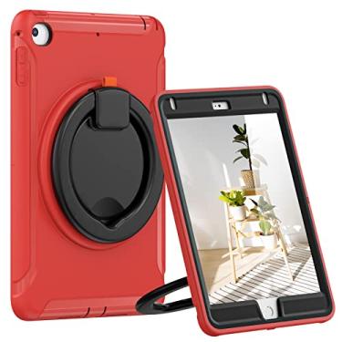 Imagem de ORIbox Capa Defender para iPad Mini 5/4, proteção total contra quedas, amortecedor 3 em 1 à prova de choque com suporte de anel de 360°