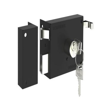 Imagem de Fechadura Soprano Sobrepor Pratice Py Preto