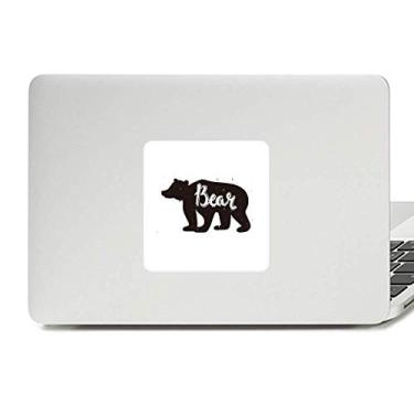 Imagem de Adesivo de urso preto e branco animal decalque vinil paster laptop decoração PC