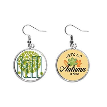 Imagem de Brincos de folha de outono com orelhas de árvores que amam folhas de outono
