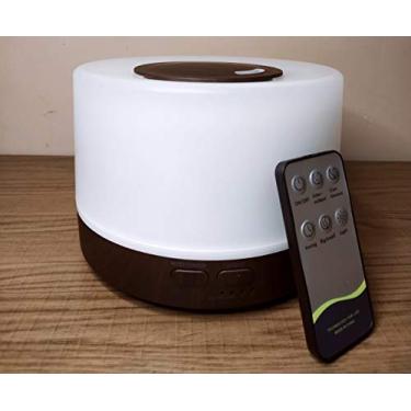 Imagem de Difusor Aromatizador Umidificador 500 Ml Elétrico Ultrassônico LED Com Controle Remoto