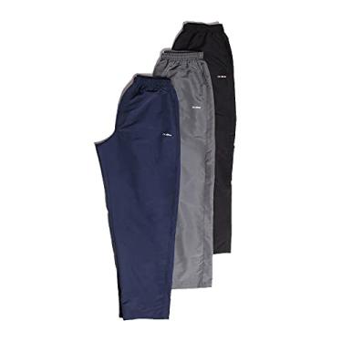 Imagem de Kit 3 Calça Tactel Ox Plus Bolsos Ideal Para Atividades Fisica Cor:Preto;Tamanho:G1;Genero:Masculino