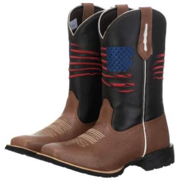 Imagem de Bota Botina Texana Country Bandeira Azul - Texas Boots