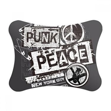 Imagem de Punk New York – Moldura de quebra-cabeça com estampa de ilustração anti-guerra