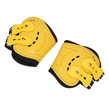 Imagem de Polainas para Perna Traseira de Cavalo, Amarelas, Resistentes Ao Desgaste, Evitam o Acúmulo de Calor, Botas Elásticas para Cavalos, Equipamento de Proteção para Cavalos (M)