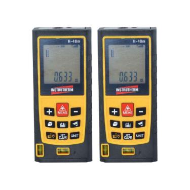 Imagem de Kit 2 Trena Digital A Laser Escala 0.05 A 40M Calculo Área Volume Medição Direta Datalo...