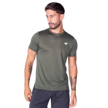 Imagem de Camiseta Masculina New Balance Accelerate Verde Oliva-Masculino