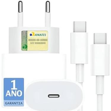 Imagem de Carregador Turbo 25W com Cabo Tipo-C (1M): Carga rápida com Power Delivery. Compatível com Samsung, Motorola, LG Premium. Cor: Branco