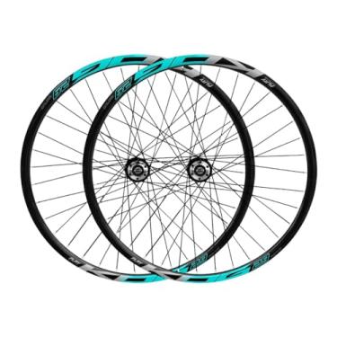 Imagem de Kit Bicicleta Aro 29 Par Roda Aro 29 KOG Parede Dupla Cubo Rosca Disco Raios Inox,Preto Laranja