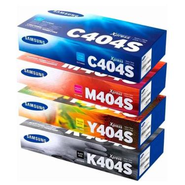 Imagem de Kit 4 Toner CLT-404S  p/ Impressora Samsung 430 480 BK+C+Y+M