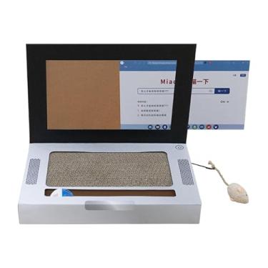 Imagem de Ioensy Portátil scratcher gato brinquedo gato portátil brinquedo ondulado computador brinquedo gato coçando placa gato coçando portátil para gatinho garra