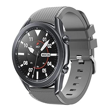 Imagem de Minggo Pulseiras para Samsung Gear S3 Frontier/pulseira de silicone de relógio clássico, pulseira de substituição esportiva de silicone para Samsung Gear S3 Frontier / S3 Classic (cinza)