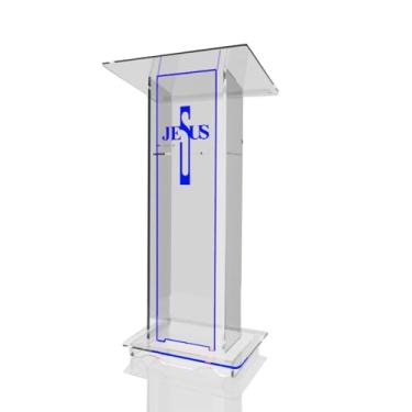 Imagem de Púlpito Bonito com Led Gravação Igreja e Empresas - NF