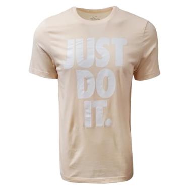 Imagem de Nike Camiseta masculina com logotipo Just Do It Big, Coral claro/branco, XGG