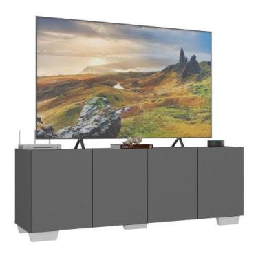 Imagem de Rack para TV até 50 Polegadas com 4 Portas Multimóveis MP1072, Grafite