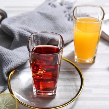 Imagem de Jogo de 6 Copos de Vidro 320ML 3 Vermelho 3 Transparente - PRATICASA