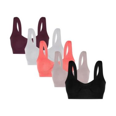 Imagem de 2 Sutiã Top Lupo Loba Sem Costura Soutien Top Sem Bojo Para Academia C