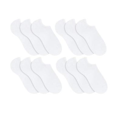 Imagem de 12 Pares De Meias Sapatilha Esportiva Sport Selene Com Punho Elástico,