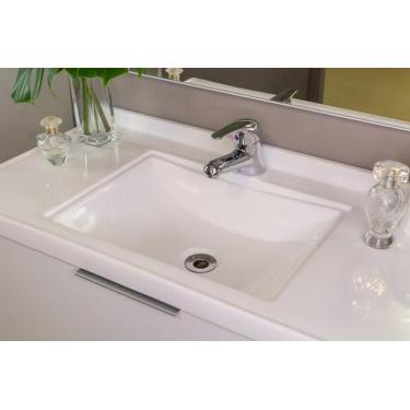 Imagem de Lavatório em Mármore Sintético 80cm Bari - Móveis Bosi