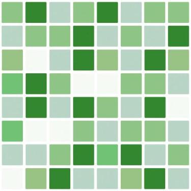 Imagem de Papel De Parede Pastilhas Verde E Branco Adesivo Cozinha - LRP