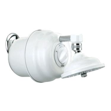Imagem de Ducha Classica Branca Sem Desviador Cardal 7800W 220V, Branco, 220V