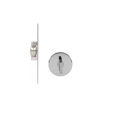 Imagem de Fechadura trava rolete porta pivotante banheiro wc pado inox polido cr