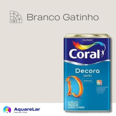 Imagem de Decora Seda Coral Acetinado 18L, BRANCO GATINHO