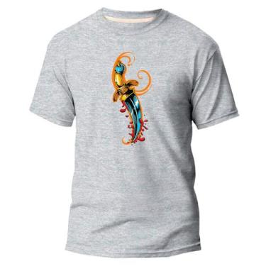 Imagem de Camiseta Algodão Premium Estampa Digital Adaga Gold Faca - NoBrand, Ci
