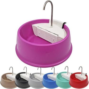 Imagem de Bebedouro Fonte Gatos Cachorros Cães 1,5L Filtro Carvão Ativado Bivolt